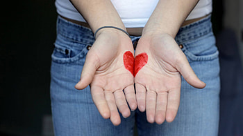 Heart, hands, abstract, love HD wallpaper