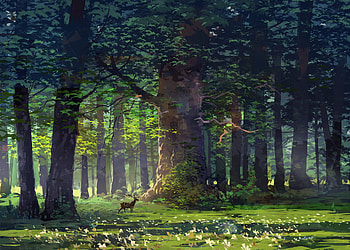 Stag of the Emerald Glade —, Animal, deer HD wallpaper