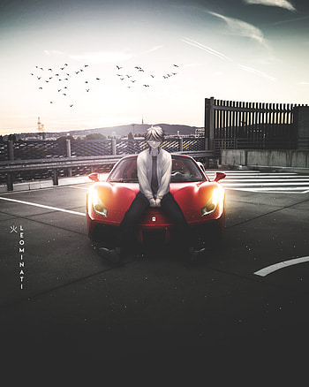 Kazutora, automotive lighting, sky HD phone wallpaper