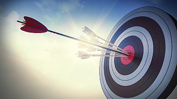 Aim concept, Minimalist design, Abstract background, Goal-oriented HD wallpaper