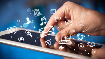 Preview gadget, tablet, smart, icons, touch screen HD wallpaper