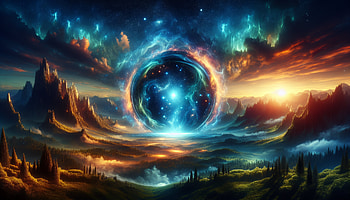 Mystical Fantasy Portal, fantasy portal, fantasy landscape, vibrant colors, surreal HD wallpaper