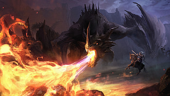 Dragon With Fire Elden Ring HD wallpaper