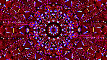 Pink, Red and Blue Kaleidoscope Art, Abstract, kaleidoscope HD wallpaper