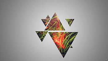Grass Triangle, grass, triangle, artist HD wallpaper