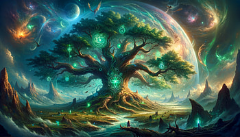 Mystical Yggdrasil Tree, Yggdrasil, tree HD wallpaper
