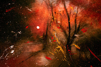Abstract, Trees, Spray, Blur, Smooth, Paint, Glass HD wallpaper