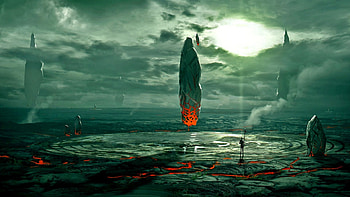 The Center, sci-fi, magic, elemental, fantasy HD wallpaper