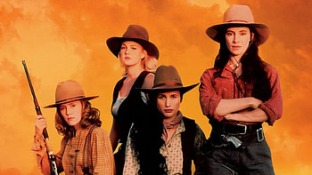Cowgirls~BadGirls, cowgirls, Madeleine Stowe, Bad Girls, guns, Mary Stuart Masterson, Andie MacDowell, Drew Barrymore, hats HD wallpaper