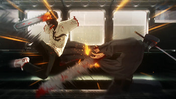Katana Man (Chainsaw Man), Denji (Chainsaw Man), Anime, Chainsaw Man HD wallpaper