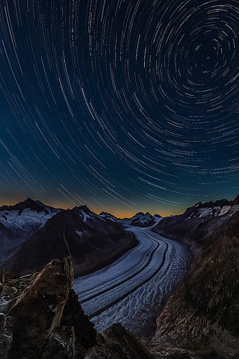 Nature, Rocks, Road, Starry Sky, Twisting, Torsion HD phone wallpaper