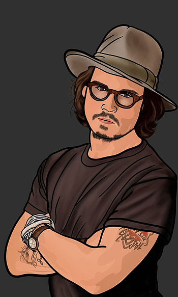 Johnny depp, glasses, human_body HD phone wallpaper