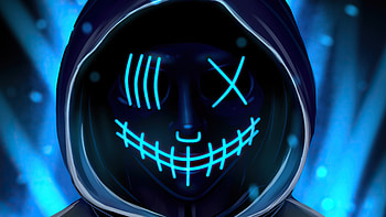 Neon Mask , neon, mask, artist, artwork, digital-art, hoodie HD wallpaper