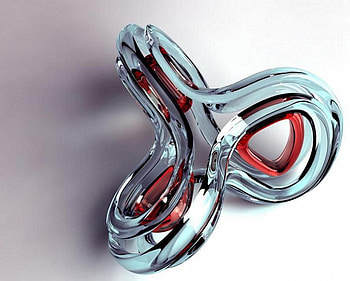 Serpentine glass, glass, white, red HD wallpaper