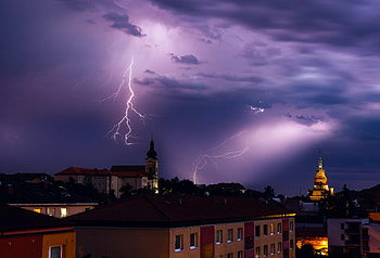 Cities, Night, Lightning, City, Building HD wallpaper