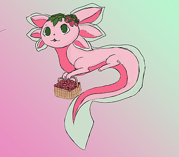 Eleanor, Pink, Strawberry, Axolotl HD wallpaper