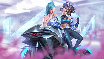 KDA Akali And Seraphine , kda, akali-league-of-legends, seraphine-league-of-legends, league-of-legends, kda, games, 2021-games, artstation HD wallpaper