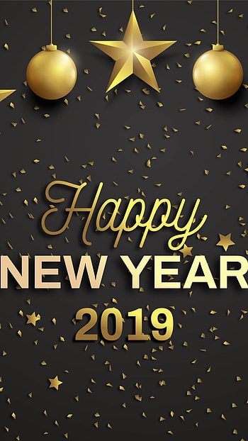 Happy New Year 2019 — Gold Celebration, holiday HD phone wallpaper