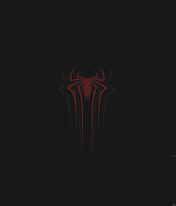 Red, logo, spider-man, minimal HD phone wallpaper