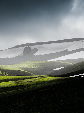Nature, Snow, Fog, Hills, Valley HD phone wallpaper
