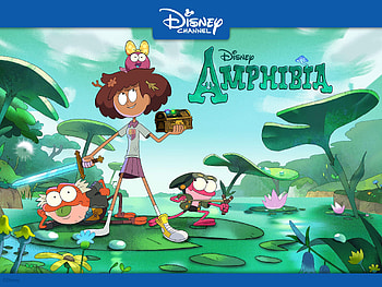 Amphibia Quad — Anne & the Plantar Family: Polly, Sprig & Hop Pop, Polly Plantar, Sprig Plantar, Anne Boonchuy, TV Show, Amphibia HD wallpaper