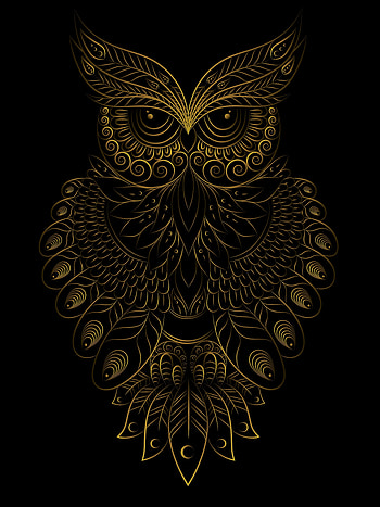 Art, Owl, Bird, Pattern HD phone wallpaper
