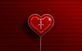 I Love Trieste, , realistic balloons, red wooden background, Day of Trieste, Italian cities, flag of Trieste, Italy, balloon with flag, Trieste flag, Trieste HD wallpaper