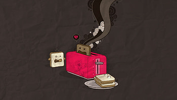 Smoke, Vector, Toaster HD wallpaper