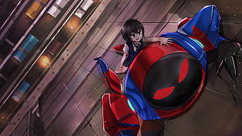 Peni Parker Art , spiderman-into-the-spider-verse, spiderman, superheroes, artwork, artist, digital-art HD wallpaper