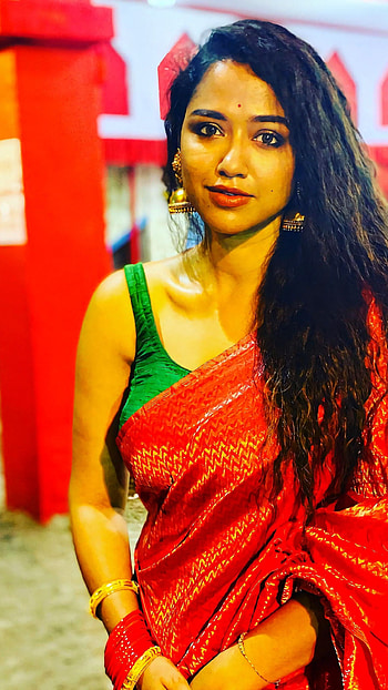 Sohini Sarkar, bengali actress, saree beauty HD phone wallpaper