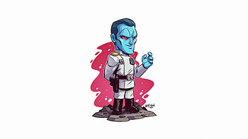 Thrawn Star Wars Minimal , star-wars, movies, minimalism, minimalist, artist, artwork, digital-art HD wallpaper