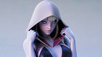Gwen Stacy Hood In , gwen-stacy, superheroes, artist, artwork, digital-art HD wallpaper
