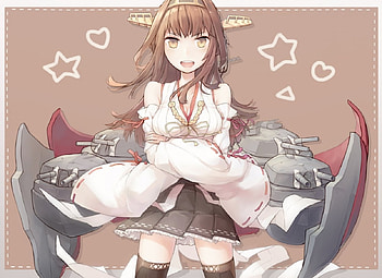Kantai, Anime Girl, Roce, , Ship, Anime, Kantai Collection, Skirt, Kancolle, Headband, Long Hair, Brown Hair HD wallpaper