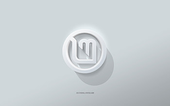 Linux Mint logo, white background, Linux Mint 3d logo, 3d art, Linux Mint, 3d Linux Mint emblem HD wallpaper