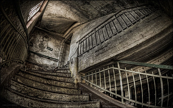 Ladders, Dark, Miscellanea, Miscellaneous, Ruin, Ruins, Old Building, Nostalgia HD wallpaper