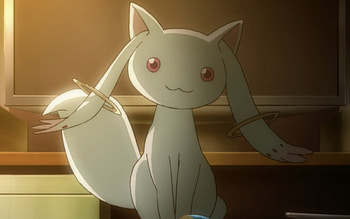 Kyubey, Mahou Shoujo Madoka Magica, Episode 7 discussion HD wallpaper