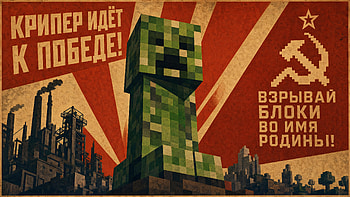 Creeper of the Motherland — | Red Propaganda Creeper | Motherland Creeper, Creeper (Minecraft), Video Game HD wallpaper