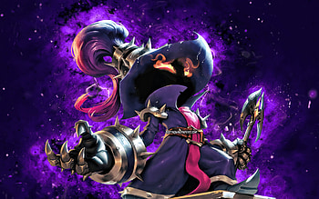 Veigar, , violet neon lights, League of Legends, MOBA, artwork, Tiny Master of Evil, Veigar Skin, Veigar Build, LoL, Veigar League of Legends HD wallpaper