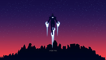 Iron-man, flight, fan art HD wallpaper