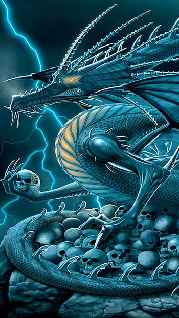 Chromium Dragon, fantasy, dragon HD phone wallpaper