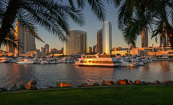 San Diego, Port, Plms, Ships HD wallpaper