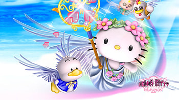 Purple Hello Kitty HD wallpaper