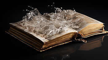 Bible Waves Splash Art, book, bible, water, splash, creativity HD wallpaper