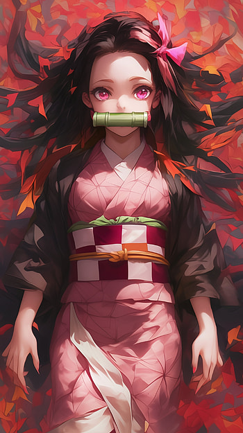 Nezuko Kamado: Vibrant Demon Slayer for Your , Anime, Demon Slayer: Kimetsu no Yaiba, Nezuko Kamado HD phone wallpaper