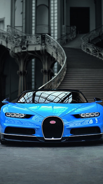 Bugatti Car, Blue Car HD phone wallpaper