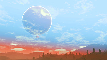 No Mans Sky Big And Small Moon , no-mans-sky, games, 2019-games HD wallpaper