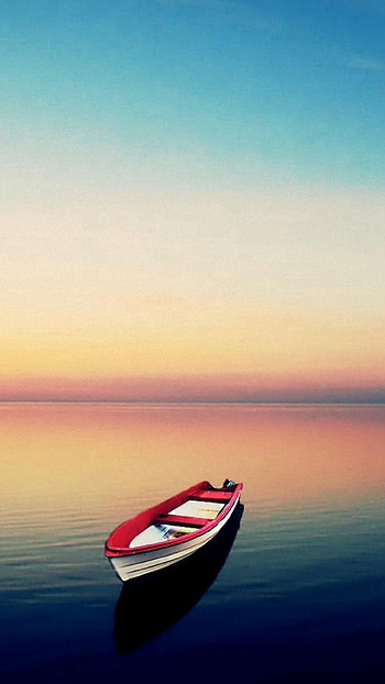 Nature parking, Boat lake, Skyline view HD phone wallpaper