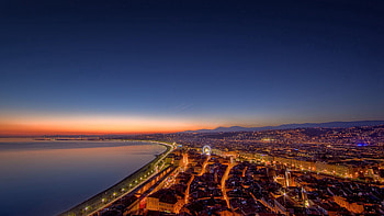 Cities, City, Building, View From Above, Evening, Embankment, Quay HD wallpaper