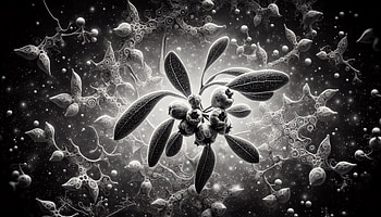 Mistletoe Magic: Monochrome, mistletoe, botanical, monochrome, Abstract, nature HD wallpaper