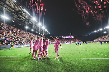 Inter Miami Team Celebrating, Inter Miami CF, Sports HD wallpaper
